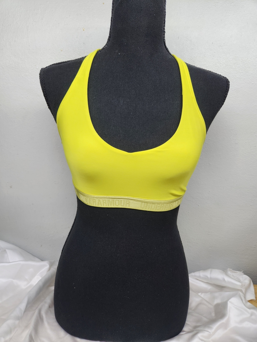 Under Armour Bright Yellow Racerback Sports Bra